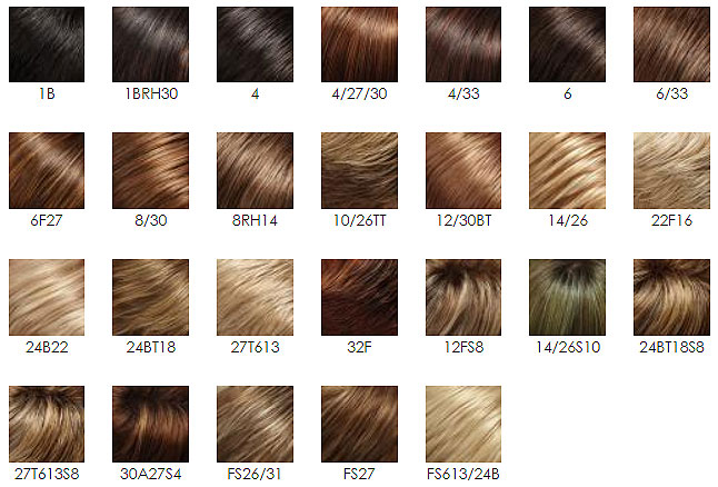 Jon Renau KELLY Wig Colors