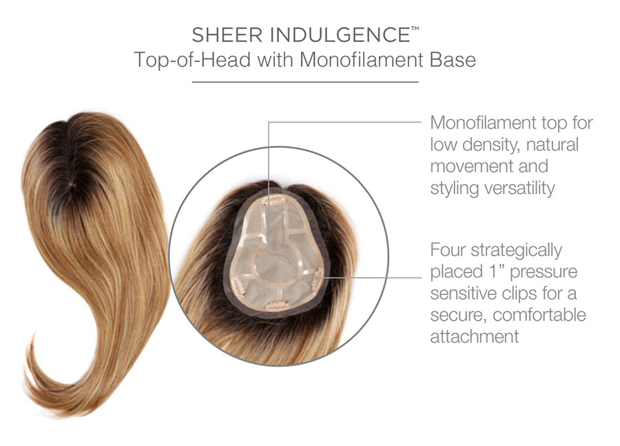 Sheer Indulgence™ Top-of-Head with Monofilament Base