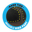 Hand tied invisible side part