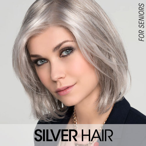 Silver Hair Wigs for Senior Women