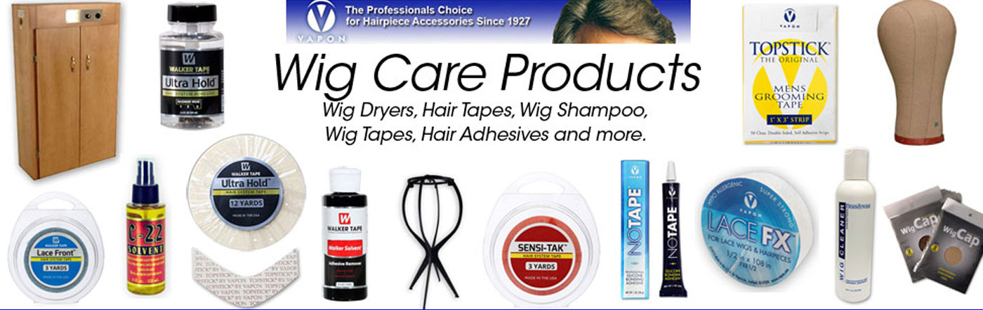 Wig Care Products, Wig Tapes, Hair Adhesives, and Wig Dryers